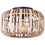 Brilliant Boisrow Plafonnier Métal Bambou Brun | 320mm - Convient pour 1x E27