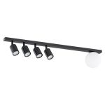 Emibig Plafondlamp Baster Staal Zwart | Geschikt voor 4x GU10 - Max 8W, 1x E14 - Max 10W