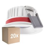 Voordeelpak 20x Ledvance LED  SPOT FIRE RATED Aluminium  8W 640lm 36D - 927 Zeer Warm Wit | Zaagmaat 68mm - IP65 - Beste Kleurweergave -  Dimbaar