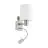 Eglo Wandlamp Pasteri Staal Satijn Nikkel 40 | IP20 - Incl. Spot en Excl. 1x E27