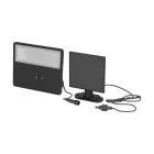 Eglo Wandlamp Panettieri Solar Zwart 6W 860lm - 840 Koel Wit | IP65 - Bewegingssensor
